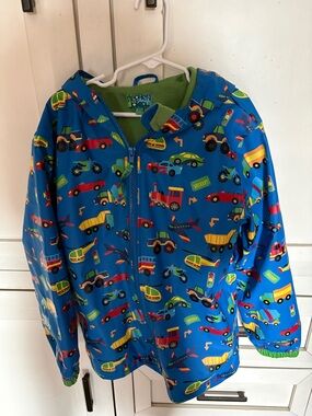 Stephen Joseph Kids' Blue Vehicle Raincoat with Hood